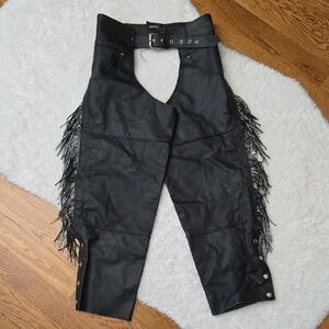 Alpha Cycle Gear Leather Chapps, Womens Size 32